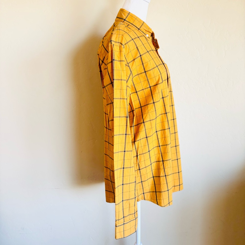 GAP Men's Mustard Plaid Button-Down Shirt NWT - Picture 6 of 12